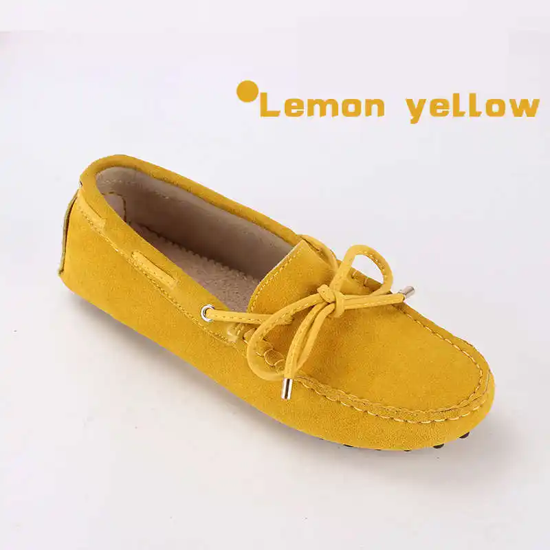 The New Bowknot All-match Leather Breathable Shallow Flat Shoes
