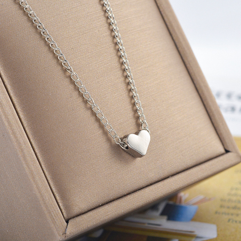 Simple Love Necklace Personality Girl Peach Heart