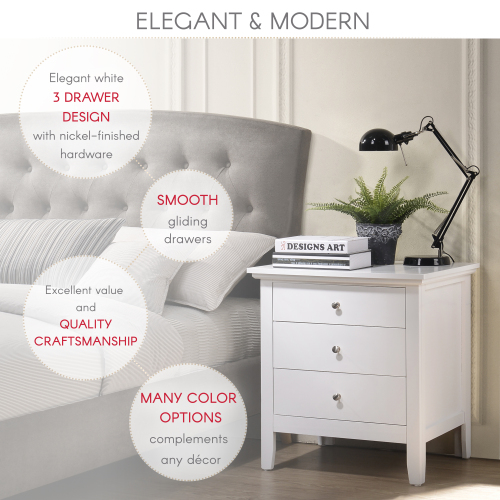 Elegant White Casual Nightstand_voghion.com