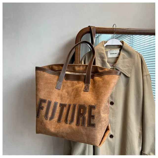 Fashion Large Capacity Versatile Tote Bag Khaki - Shop at LoveMi