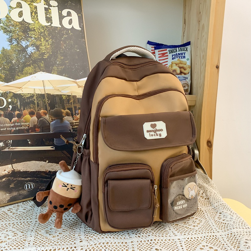 Cute Campus Preppy Backpack Large Capacity Multi-pocket Bags Women Primary Junio - Picture 14 of 18