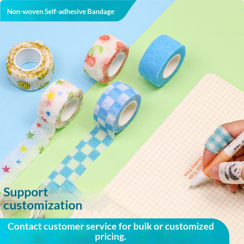 Finger Protection Bounce Belt Protective Case Self-adhesive Student Writing Wrap Finger Bandage Anti-abrasion Anti-cocoon Ins Simple Hand Guard Tape