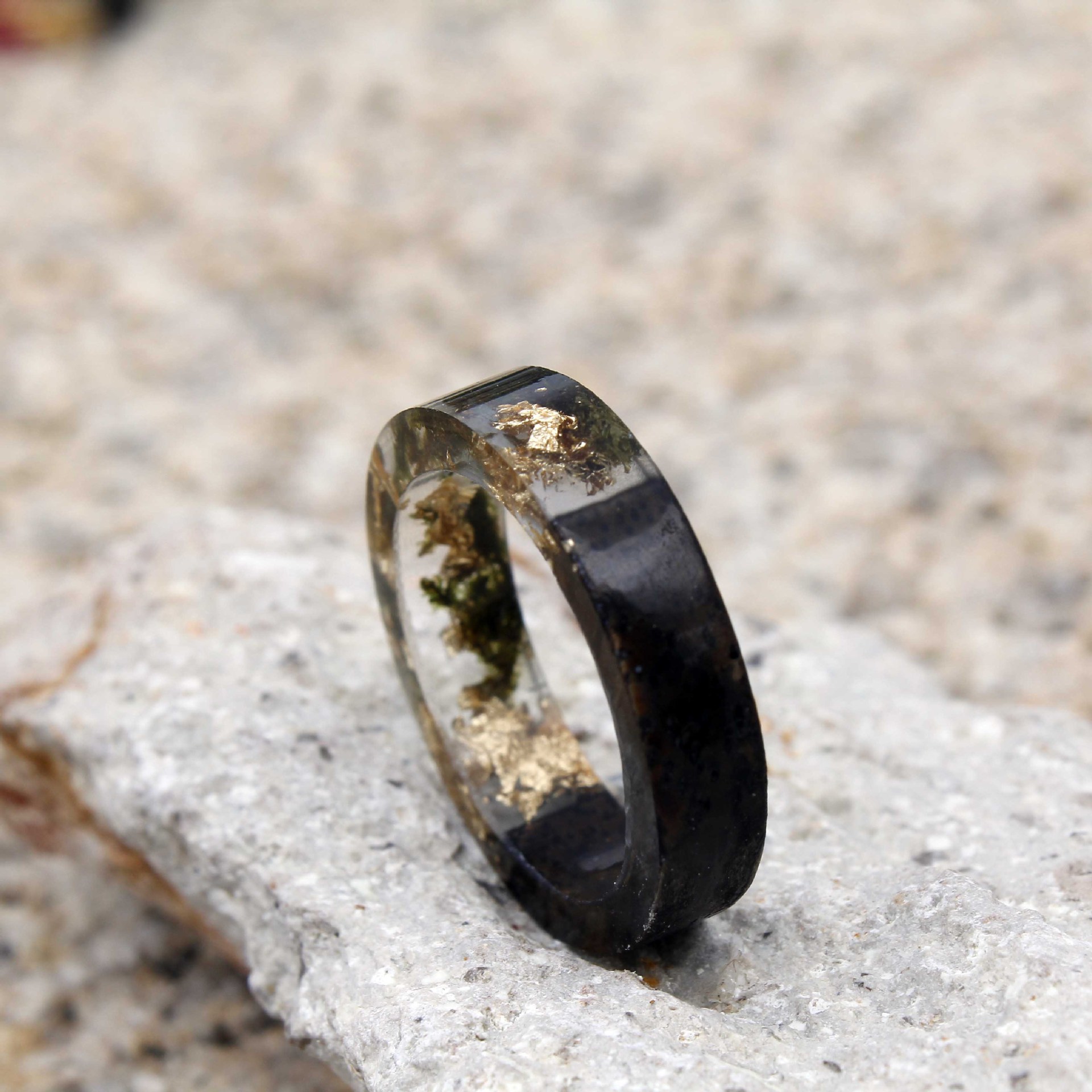 Secret Wooden Magic Wood Ring Purple Sandalwood Handmade Ebony Wood Ring