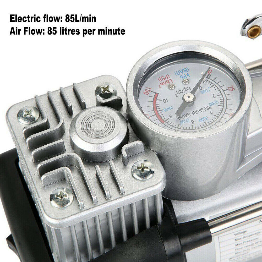 150PSI HEAVY DUTY PORTABLE 12V ELECTRIC CAR TYRE INFLATOR AIR COMPRESSOR