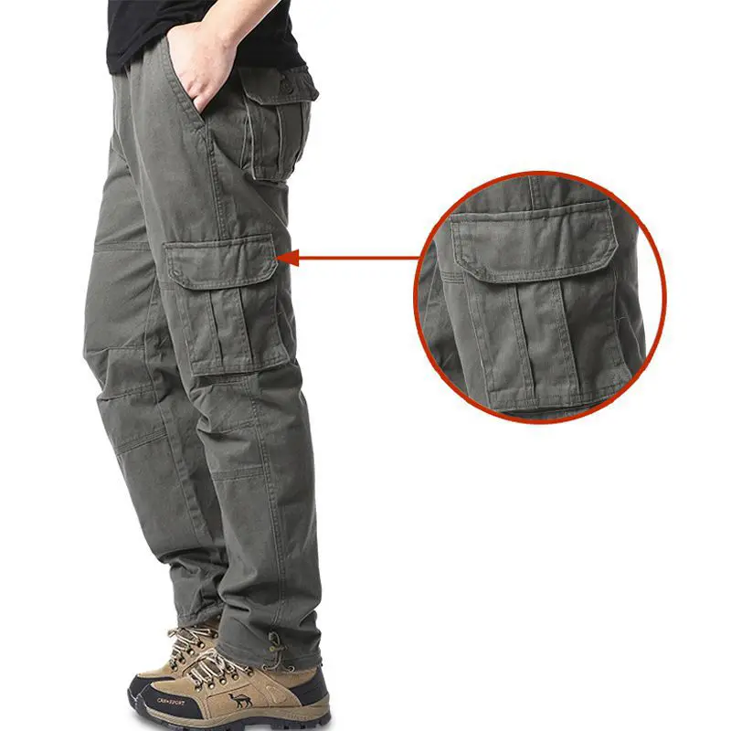 Men's Pants Autumn Overalls Men's Loose Straight Pants Outdoor Cotton American Casual Trousers Plus Size Work Pants