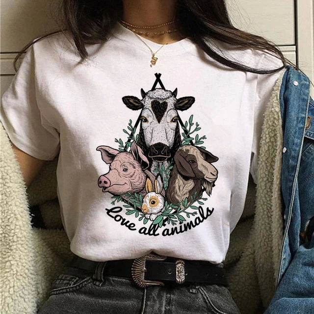 Title 5, T-shirt végétarien mignon dessin animé cochon i...