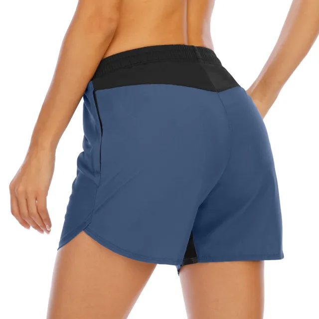 Boxer Ladies Running Sports Shorts Fashion Fitness Loose Elastic Leisure Quick Drying Pants Women Blue - Shop at LoveMi