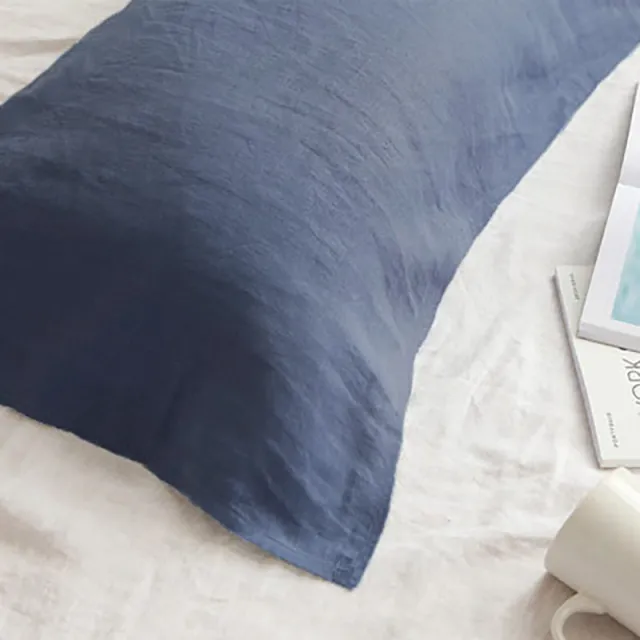 Pure Linen Pillow Towel Breathable Solid Color High grade Grey Blue - Shop at LoveMi