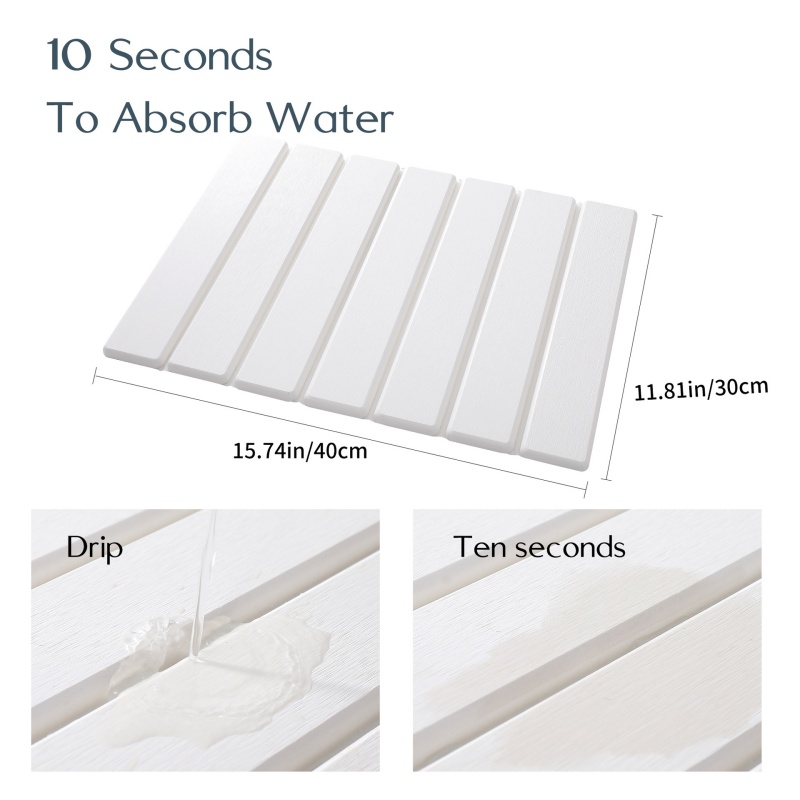 Foldable Stone Dish Drying Mat Super Absorbent Diatomaceous Earth Drying Mats UK