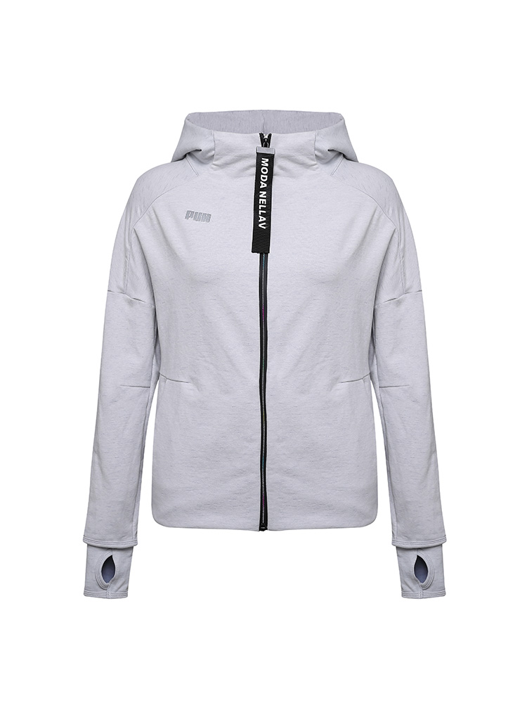 Sports Jacket Women's Fitness Quick Dry Zipper Long Sleeve Hooded Top