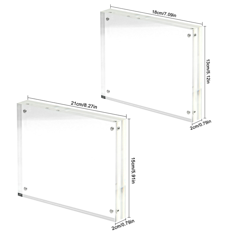 Acrylic Photo Frame Double Sided Block For Display Transparent — image 7