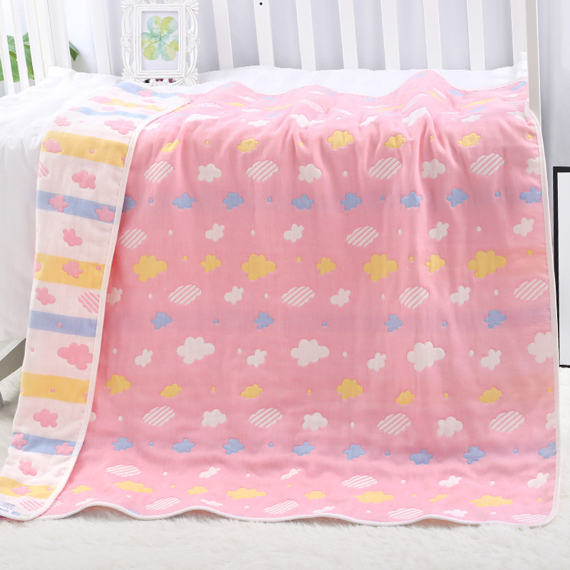 Title 5, Cotton Six-layer Gauze Towel Quilt Gauze Bath T...