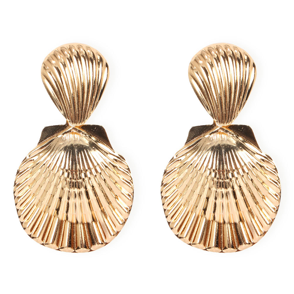 Scallop Boho Metal Shell Fashion Earrings