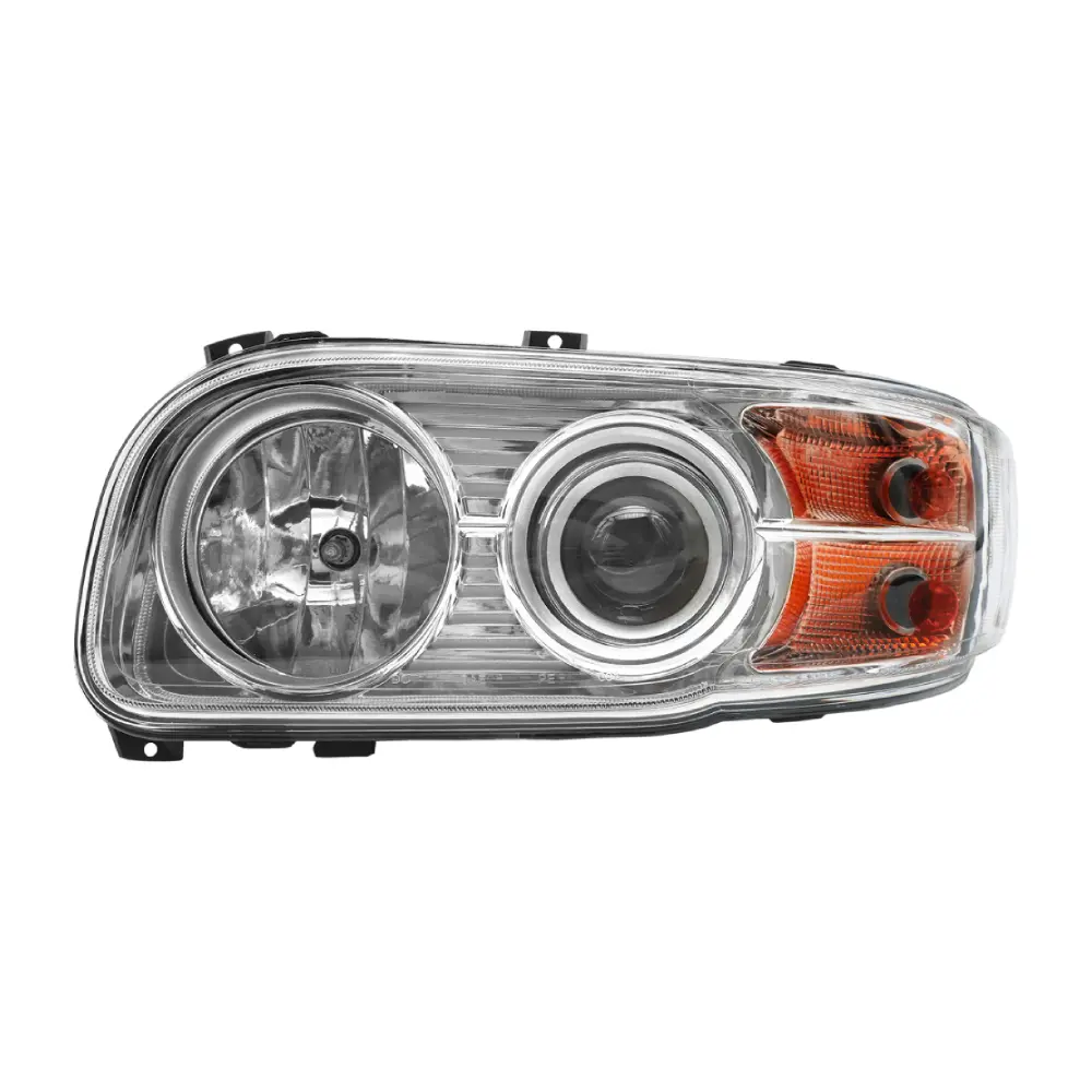 Chrome Headlights Assembly Compatible With 2008-2018 Peterbilt 388 389 Driver Side