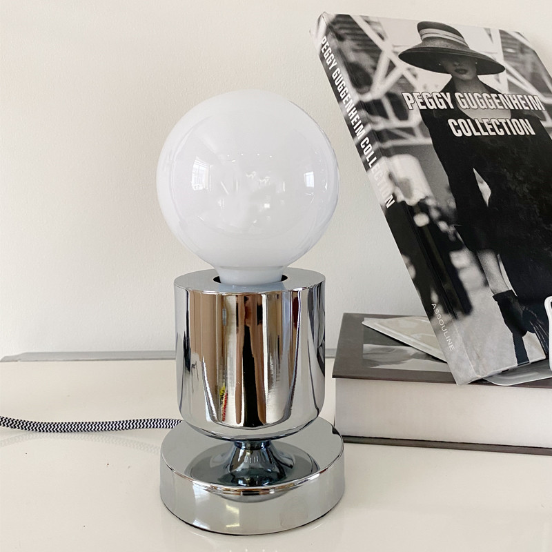 Silver with white bulb