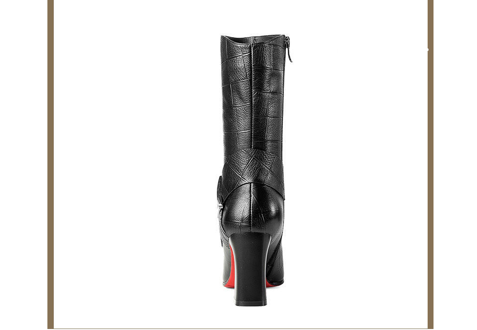 Title 4, Damen High Heels spitz Mitteltube Stiefel mit d...