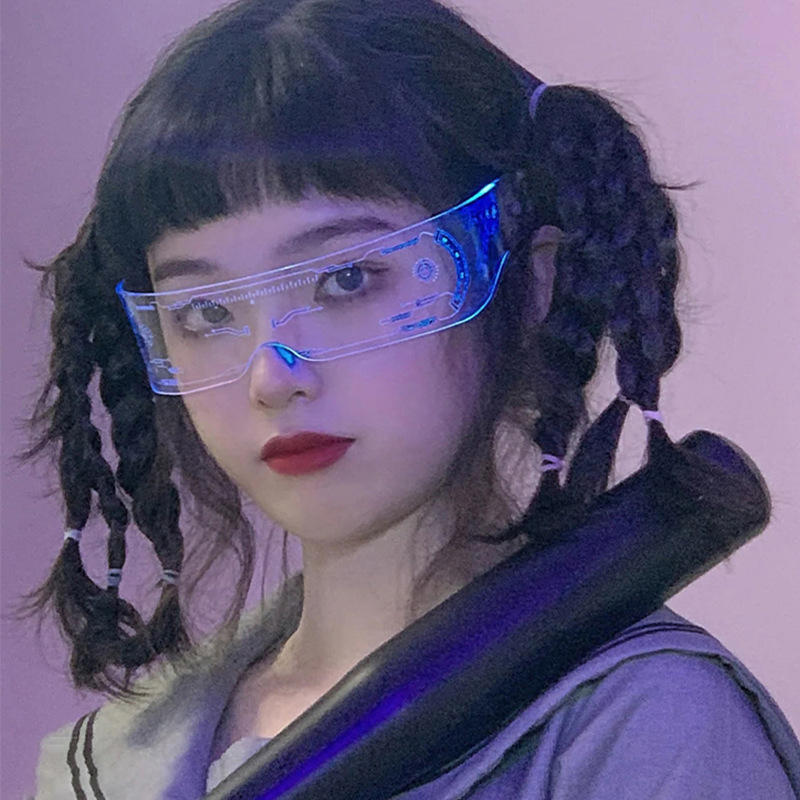 Punk Futuristic Technology Sense Glasses Photo Sci-fi Glow - Image 5