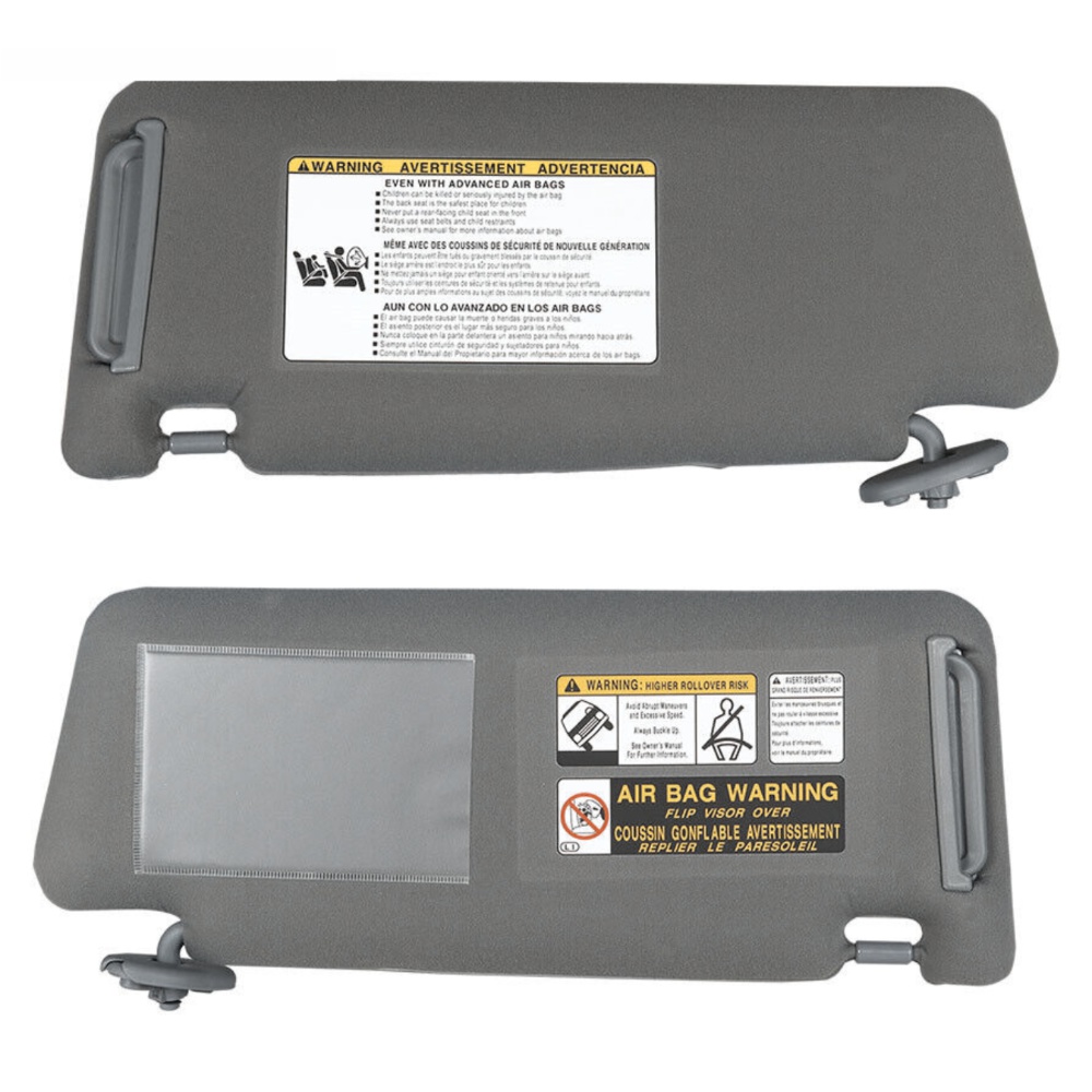 Sun Visor Gray Pair Left-Right Driver Passenger Set For  T Oyota 2005-2015 Tacoma