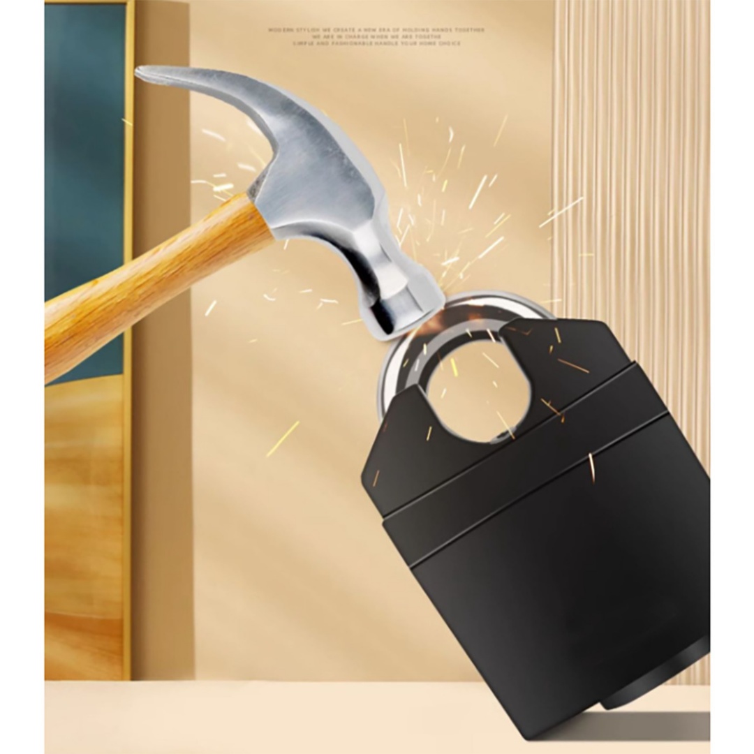 Heavy Duty Steel Waterproof Padlock With Alarm And 3 Keys - High Security Lock — image 8