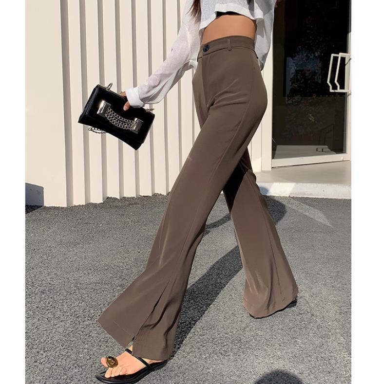 Title 5, Women Summer Thin Retro High Waist Drape Straig...