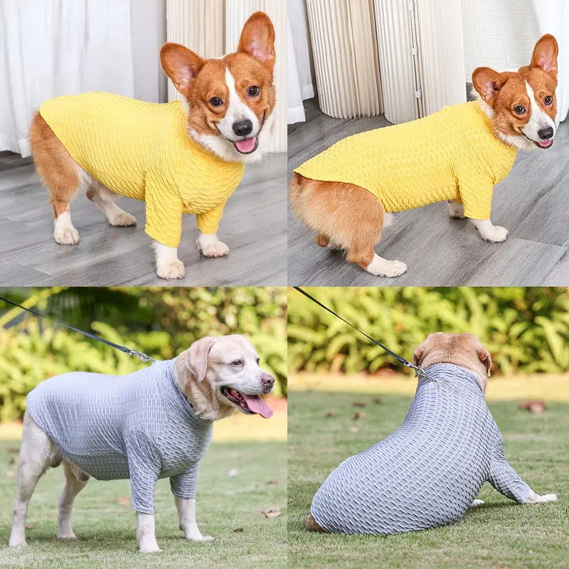 Pet Clothes Autumn Winter High Necked Bottoming Shirt Super Elastic Slim Fit