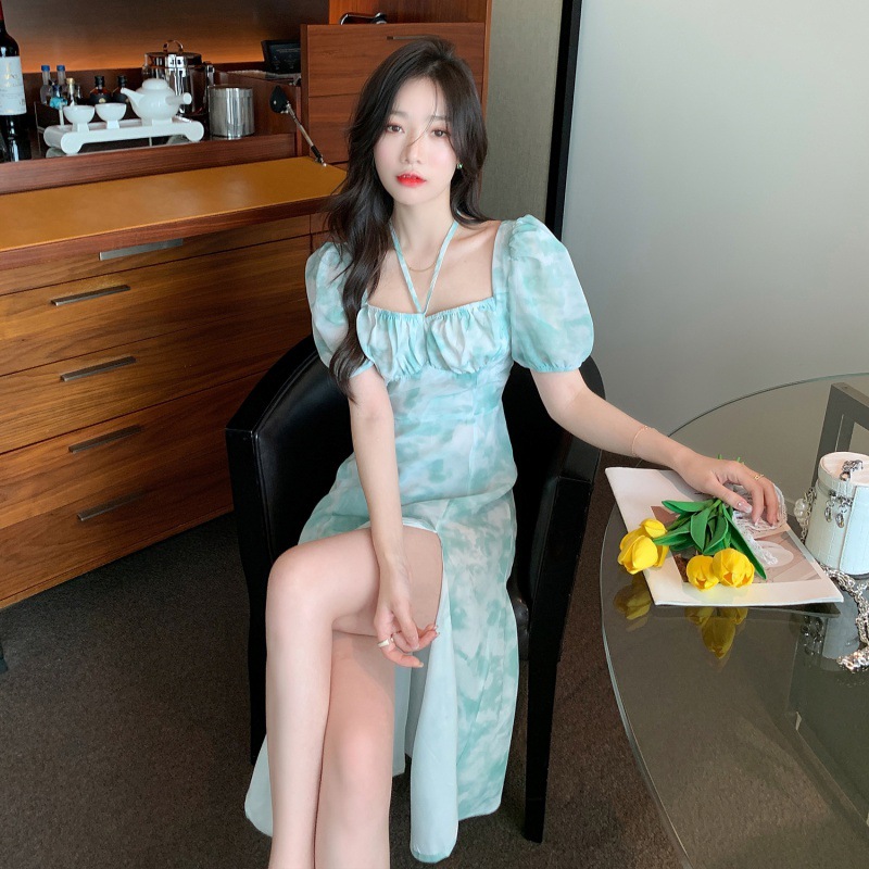 Puff-Sleeve Floral Dress, picture 2 of 5