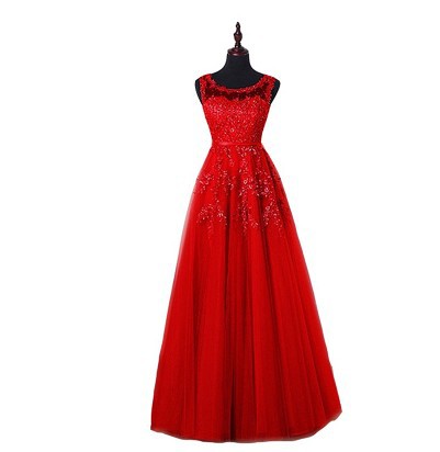 Summer Banquet One shoulder Bridesmaid Dress Long Style Red - Shop at LoveMi