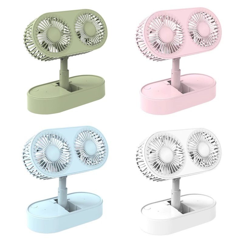 Title 4, Desktop Small Fans Folding Telescopic 3 File Mi...