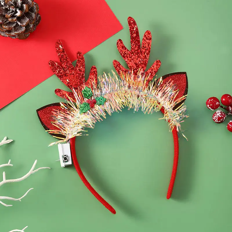 IPC Christmas Hair Band Glowing Headband Xmas