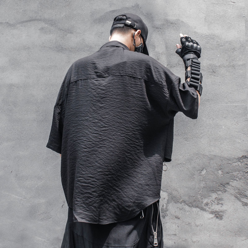 Design Dark Character Loose Zip Men's Shirt