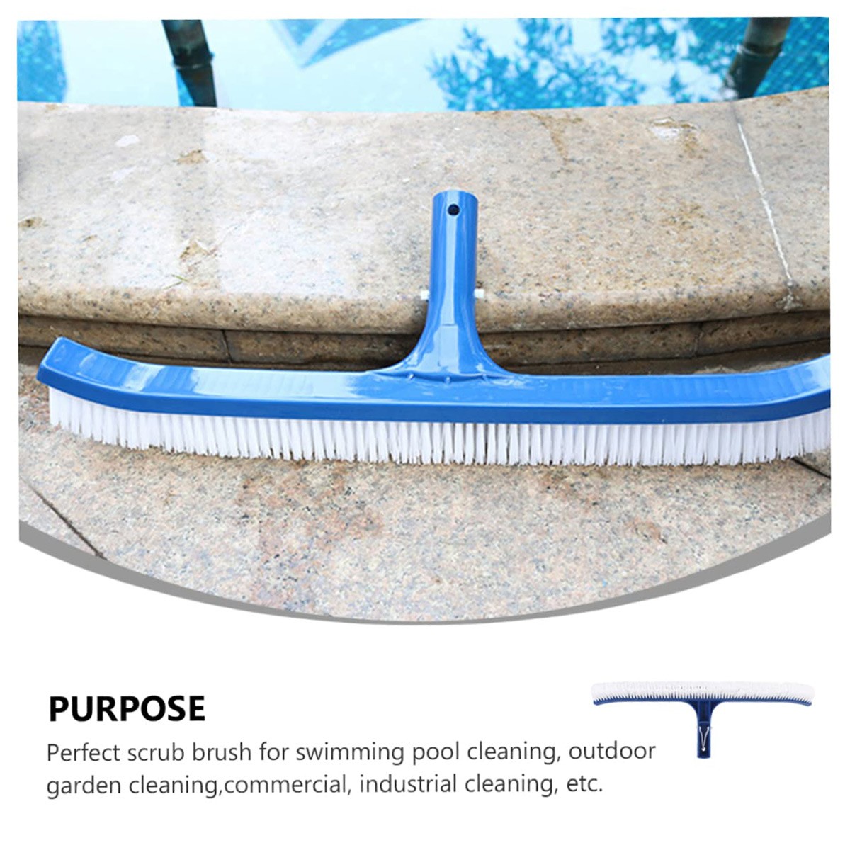 Plastic Pool Brush Cleaning Tool For Swimming Pool Spa Fish Pond Garden Fountain