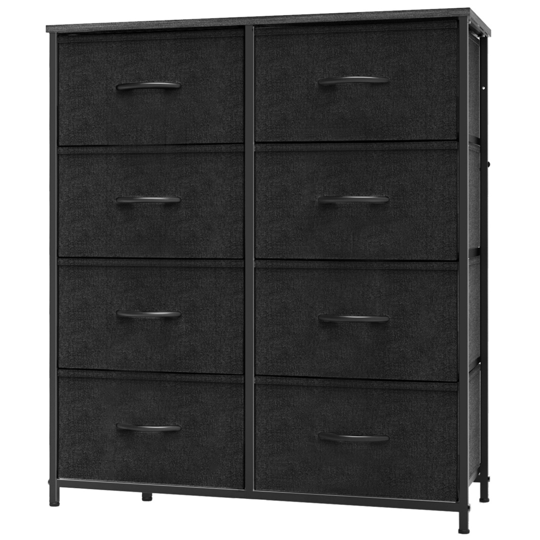 Tall Dresser Fabric Storage Tower ,Wooden Top For Kid Room, Closet, Entryway, Nursery image 33