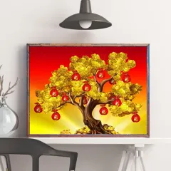 5D Diamond Painting Tree Full Square Round Embroidery Cross Stitch Landscape Mosaic - View 1
