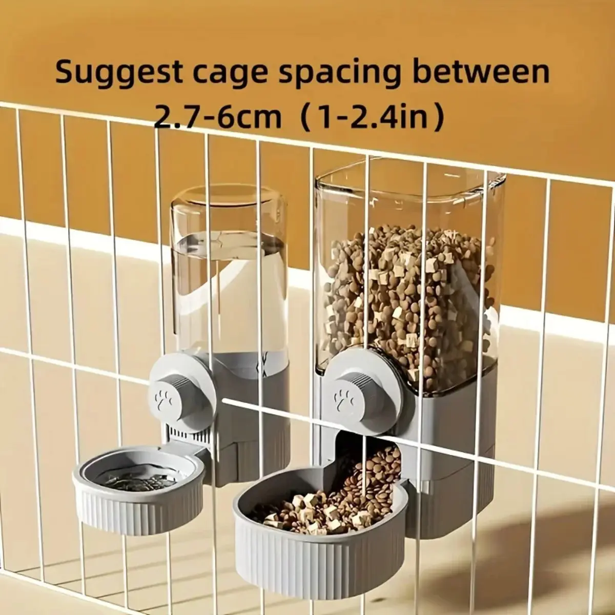 1.2L Automatic Pet Feeder Cage Hanging Bowl