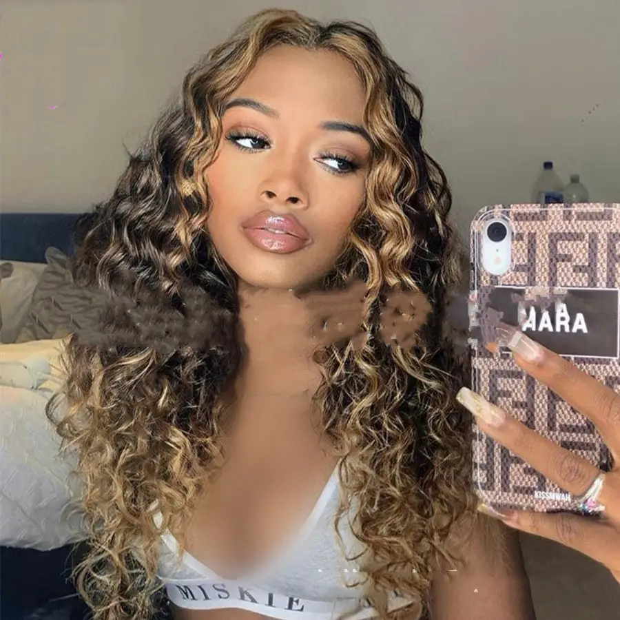 Wig Female Small Wave Black And Brown