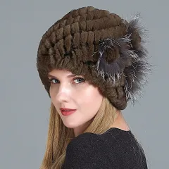European And American Women's Fur Knitted Hats - 5 Style-One Size - View 1
