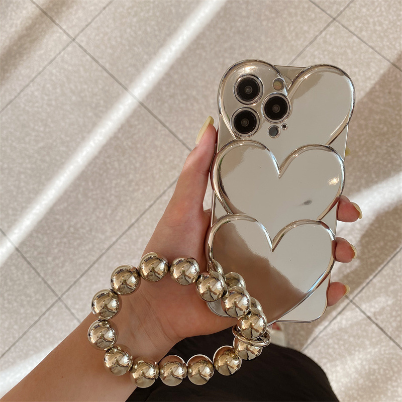 Cold Wind Electroplating Love Mobile Phone Case - Image 2