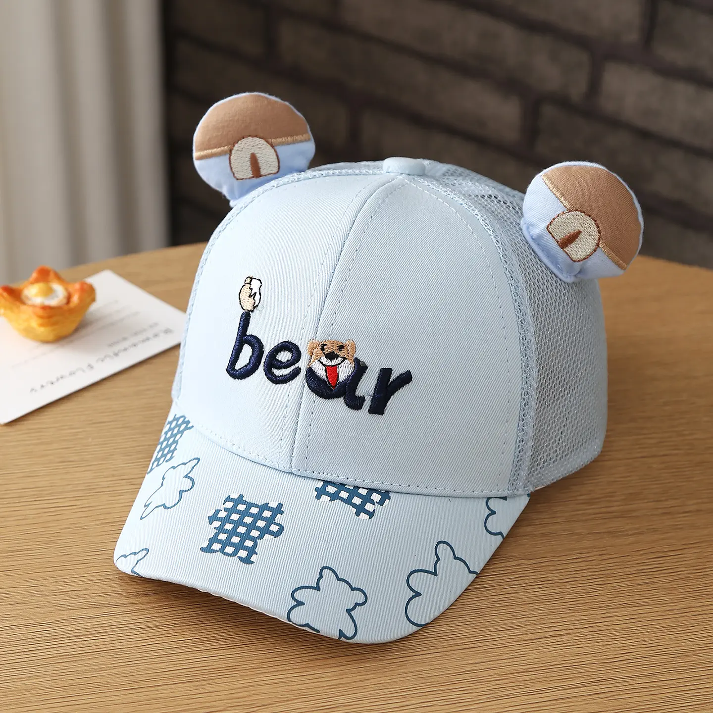 Cartoon Ears Embroidered Bear Children's Cap Made