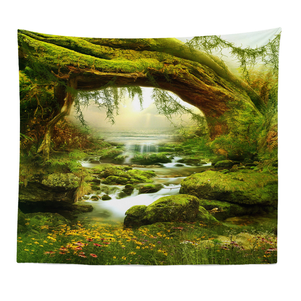 Title 4, Landscape Landscape Sunset Wall Hanging Tapestry