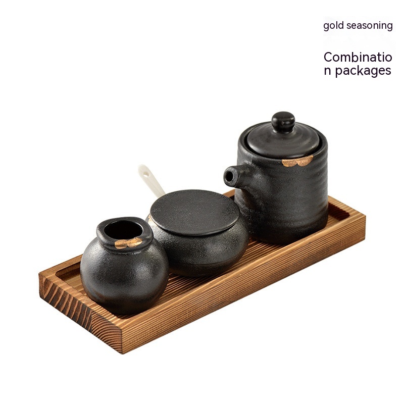 golden 3pcs set and tray