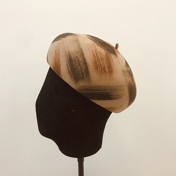 Title 6, Simple graffiti brush color female wool felt hat