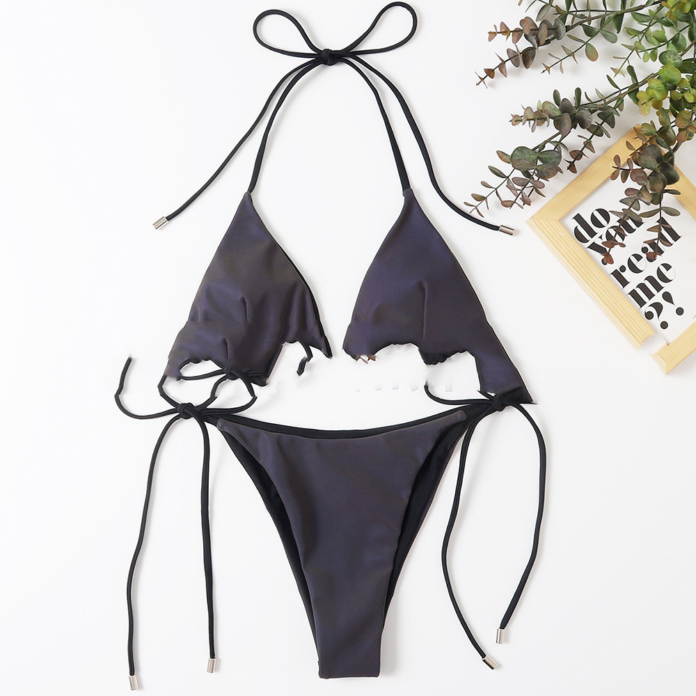 Ladies Split Swimsuit Novel Luminous Reflective Bikini - Image 4