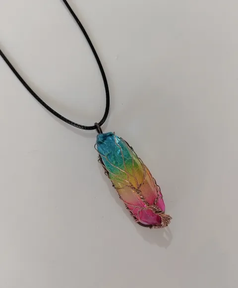 Tree of Life Crystal Pendant, natural stone