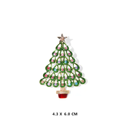 Christmas Tree Brooch Pin Women Girls Jewelry Color Diamond Christmas Tree - Shop at LoveMi