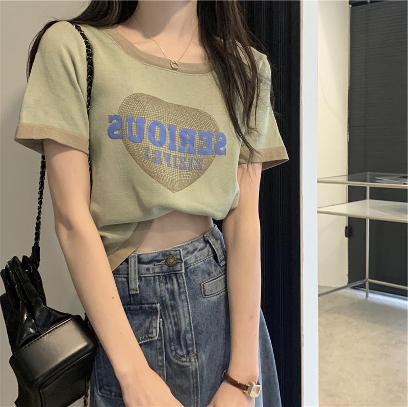 Fashion Short Upper Garment Women's T Shirt