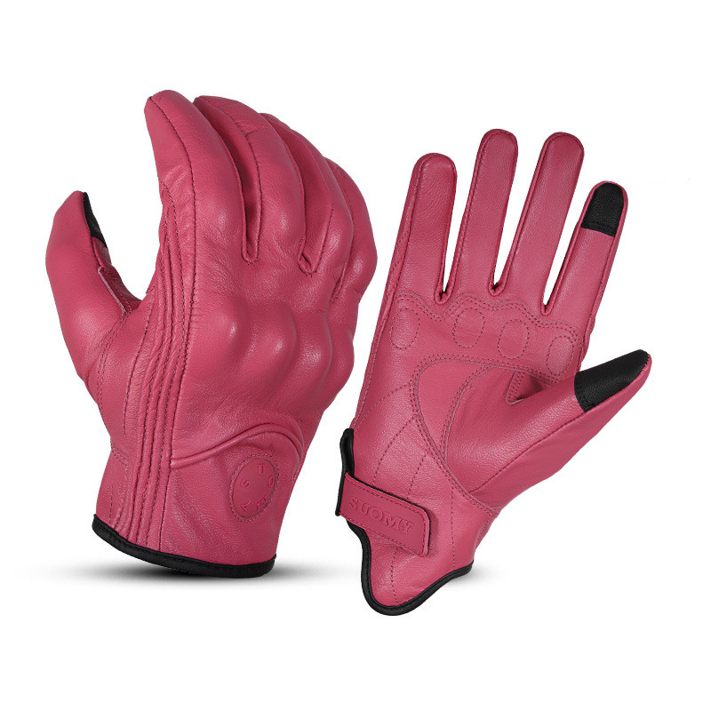 Motorcycle Riding Leather Anti-drop Gloves With Touch Screen And Breathable