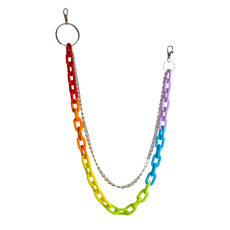 Rainbow Plastic Acrylic-based Resin Chain