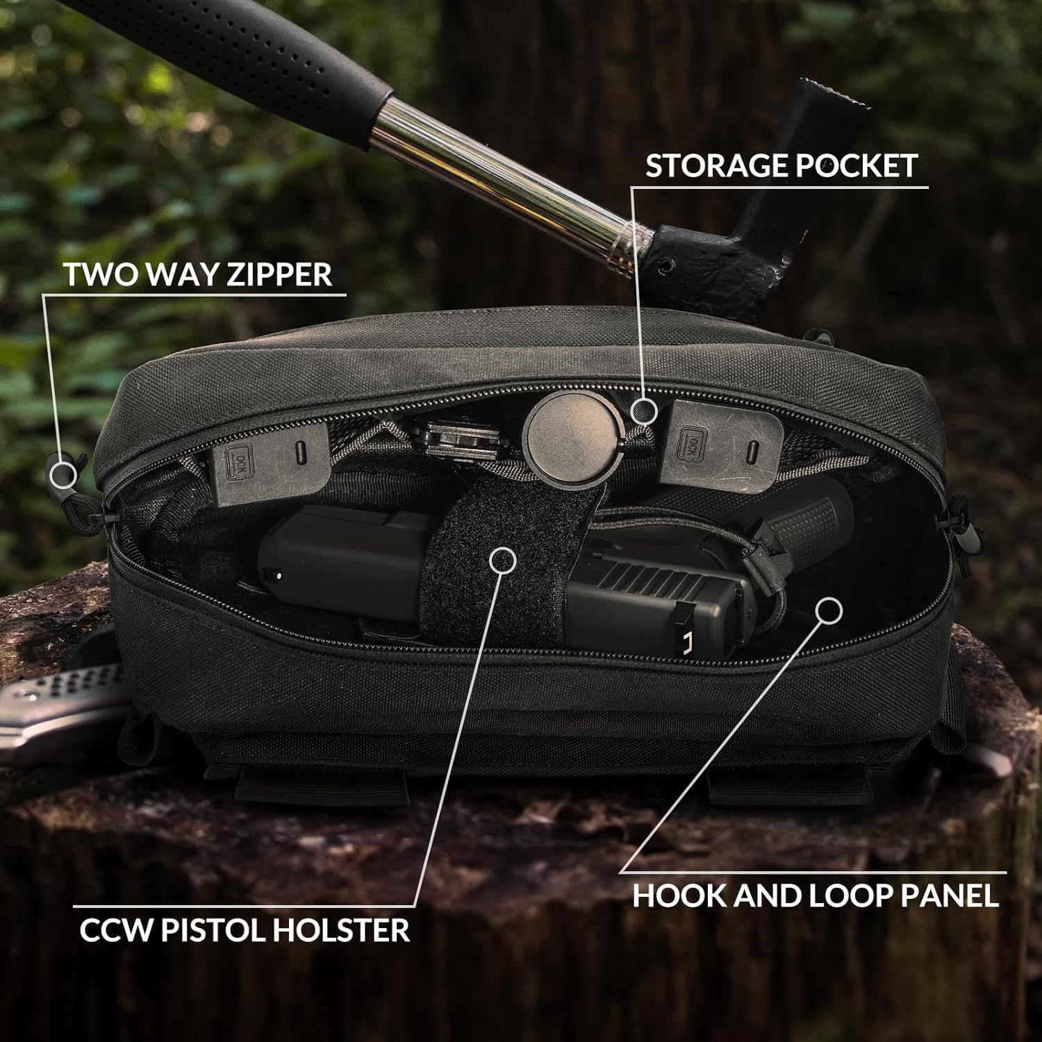 Tactical EDC Waist Bag for Outdoor Activities. Premium materials - The VOTAGOO combat fanny pack is well-made from water-resistant 1000D nylon and featuring a robust reinforced buckle. This rugged and durable design ensures optimal protection and reliabil