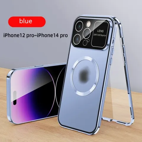 Phone Case Double Sided Magnetic Glass Protective