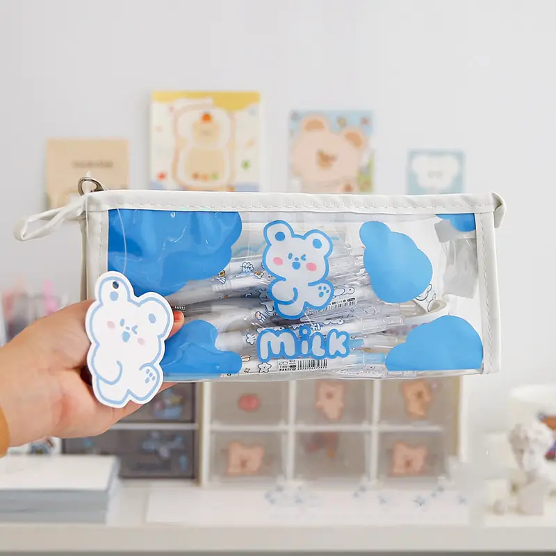 Girls Simple Japanese Large-capacity Storage Bag Transparent